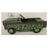 Camouflaged Jeep pedal car