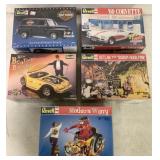 5 Revell Model Kits in Plastic