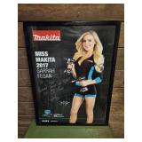 Signed Makita Girl Poster 19x25