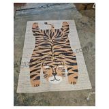 4 FT x 5ft6In Tiger Area Rug