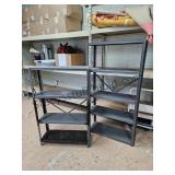 2 Metal Shelving Racks