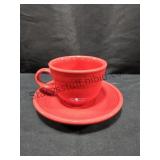 Fiesta Cup & Saucer Red