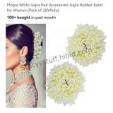 2 Pk Mogra White Gajra Hair Accessories