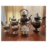 Silver on Copper Tea Pots