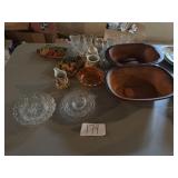 Crystal Plates, Saucers, Glasses, Pottery, Misc.