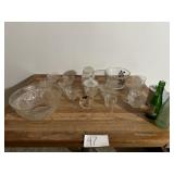 Punch Bowl, Teacups, Bowl, 7-Up Bottle