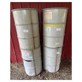 4 55 Gallon Drums, Removable Tops