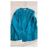 Silk long sleeve button up large