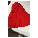 Vintage silk, Victorian style red dress
