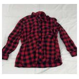Ladies, long sleeve button up flannel size large