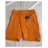 New orange biker shorts