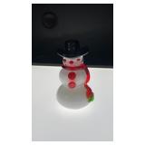 5" art glass snowman figure