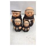 Goebel Friar Tuck Monks Creamer Sugar S&P