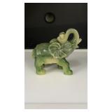 5" vintage jade elephant trunk up!