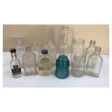 Old medicine, liquor Bottles Lot