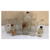 Old medicine, liquor Bottles Lot