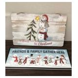 2 New Christmas Wood Signs