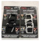 2 New Dual Carabiners Multi Tool