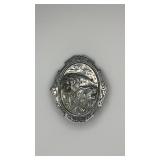 Early lions in relief medallion brooch