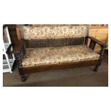 Antique Oak Rope Twist Sofa