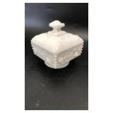 Milk Glass Lidded Candy Dish