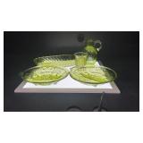 5pc MC avocado glass lot-coin, pretzel, etc