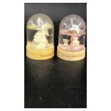 2 Precious Moments Snow Globes