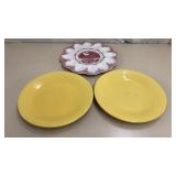 2 Fiesta Dinner Plates and Egg Plate