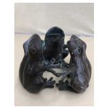 Bronze 3 Singing Frogs Figure