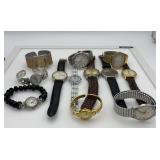 12 vintage watches-timex, Hugo etc