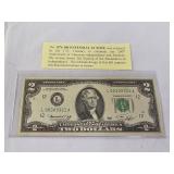 1976 $2 Federal Reserve Note