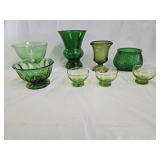 Assortment of Green Glass