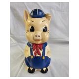 Vintage Chalk Porky Pig Coin Bank