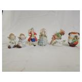 6 Hand Painted Occupied Japan Figurines