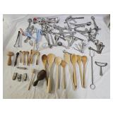 Vintage Wood Utensils and Measuring Spoons