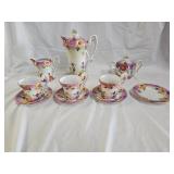 12pc Limoges China Hand Painted Tea Set