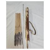 Vintage African Archery Bow, Arrows and Quiver