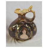 Vintage Jungfrau Porzellan Lady Portrait Vase