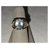 Sterling Silver/18 Gold Quartz Ann King Ring