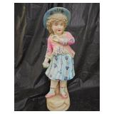 Vintage Bisque HP Porcelain Girl Figurine