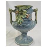 Roseville Pottery Bushberry Blue Vase