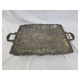 Vintage Silver Plate Double Handled Tray