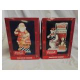 2 Coca-Cola Pearlescent Figurines