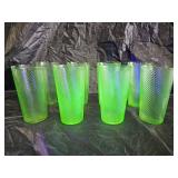 8 Federal Glass Green Uranium Optic Glasses