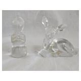 Fenton Art Glass Deer and Praying Child