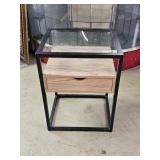 Target Ada Mixed Material End Table with Glass Top