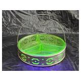 1930s Paden City Green Depression Relish Dish