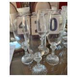 4 GLASSES IN DINING ROOM