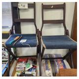 (2) Folding Chairs, Carpet Seats