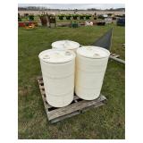 (3) Plastic Barrels